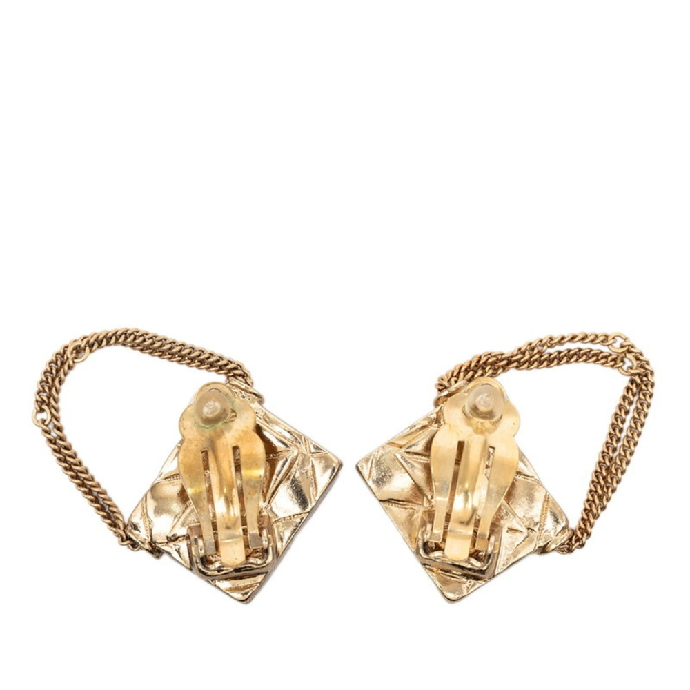 CHANEL Gold Logo Earrings - Picture 2 of 3